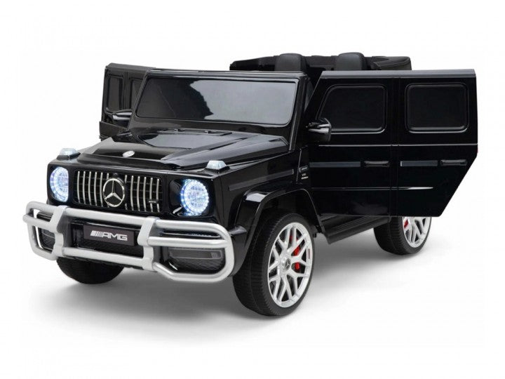 2 persoons Mercedes G63 AMG Zwart, 24volt en 4x4 kinderauto.