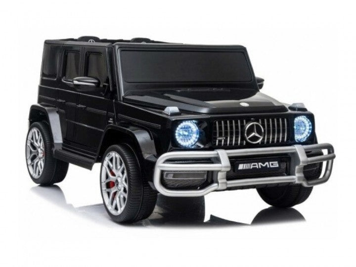 2 persoons Mercedes G63 AMG Zwart, 24volt en 4x4 kinderauto.