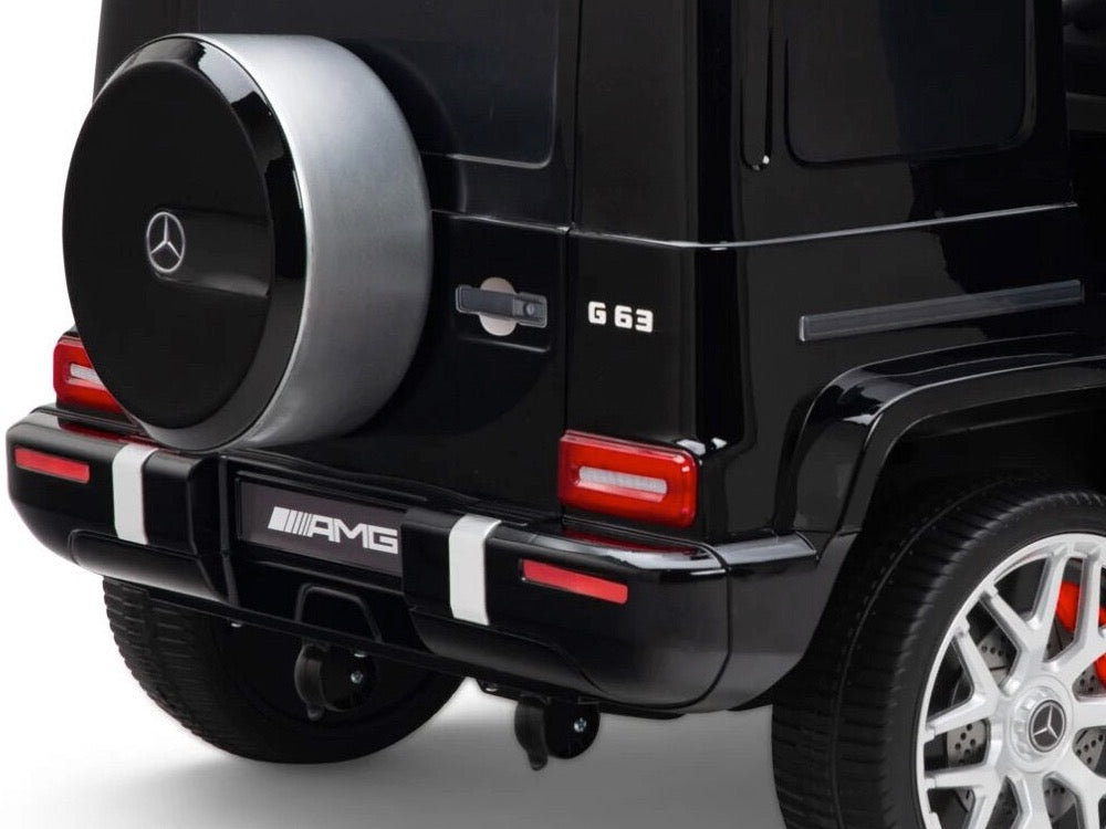 2 persoons Mercedes G63 AMG Zwart, 24volt en 4x4 kinderauto.